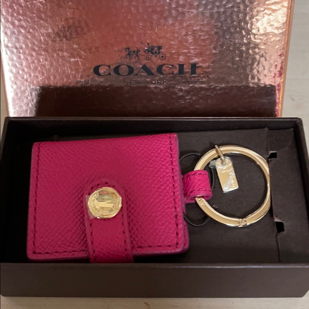 New Coach key ring with photo holder.